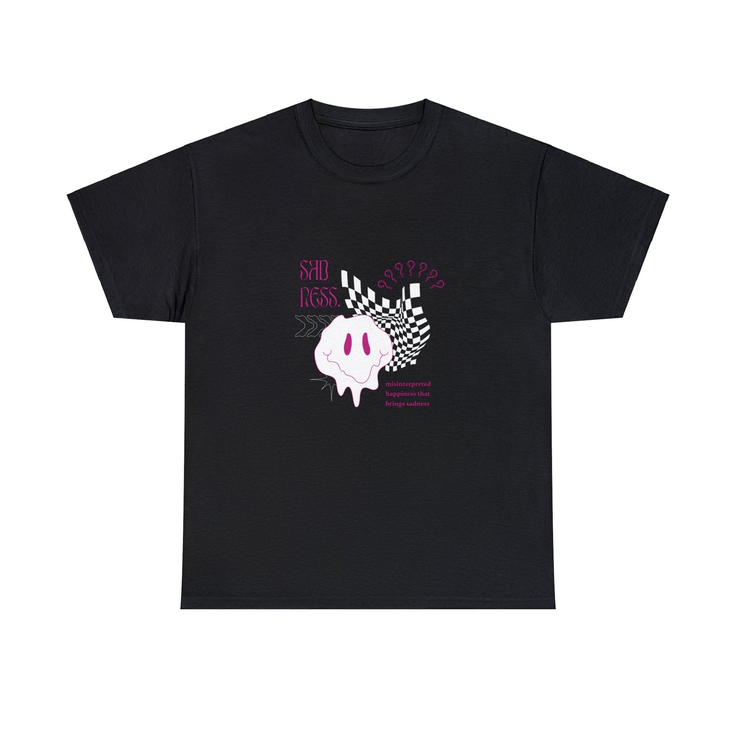 Pink Black Graphic Typography T-Shirt