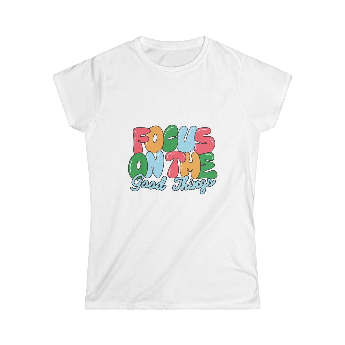 Colorful Playful Bubble Text Quote Shirt