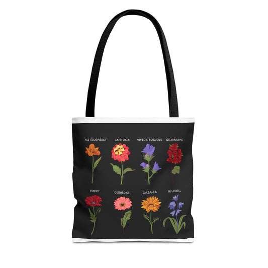 Colorful Organic Type Of Flowers - Tote Bag