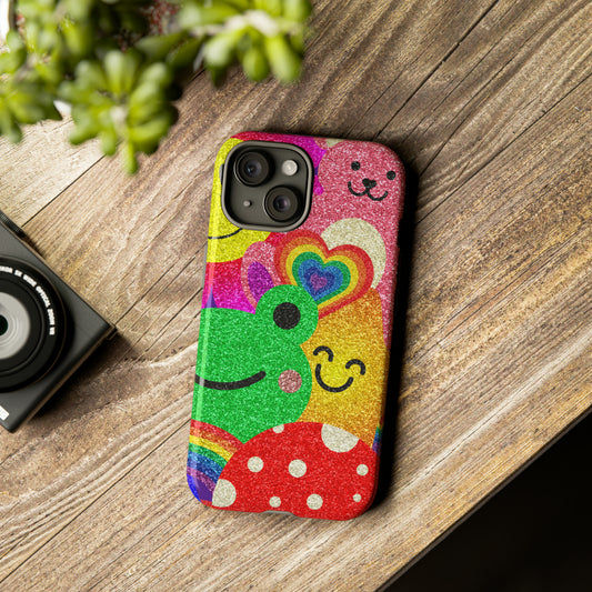 Colorful Retro Glitter Phone Cases- iPhone 15